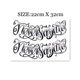 Flower-armed girl’s chest letter translation tattoo sticker