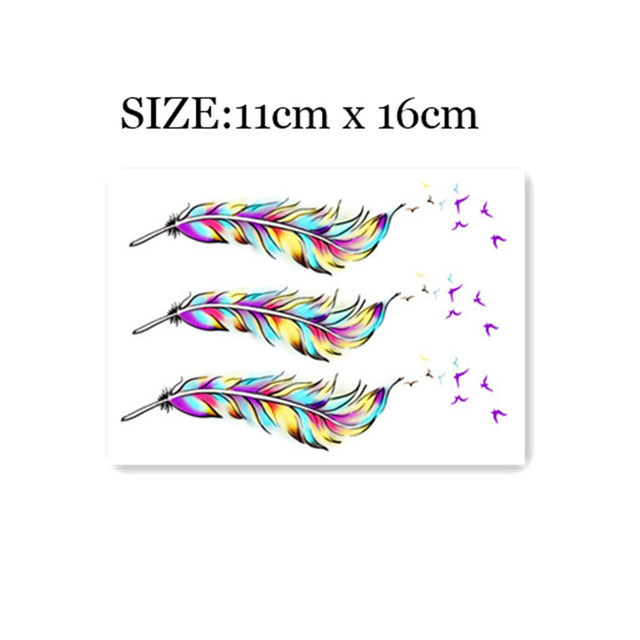Flower-armed girl D96 X205 S51 shoulder feather sexy tattoo stickers stickers stickers can be attached to glass