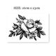 Flower Arm Girl TATTOO D91 Black and White Flowers and Leaves Sexy Shoulder Back Tattoo Sticker