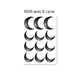 TATTOO QUEEN S101 new dark gradient black crescent moon tattoo stickers 12 pieces per sheet