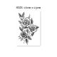 Flower Arm Girl TATTOO D145 Retro Black and White Rose Flowers Leaves Flower Arm Tattoo Sticker Waterproof Tattoo