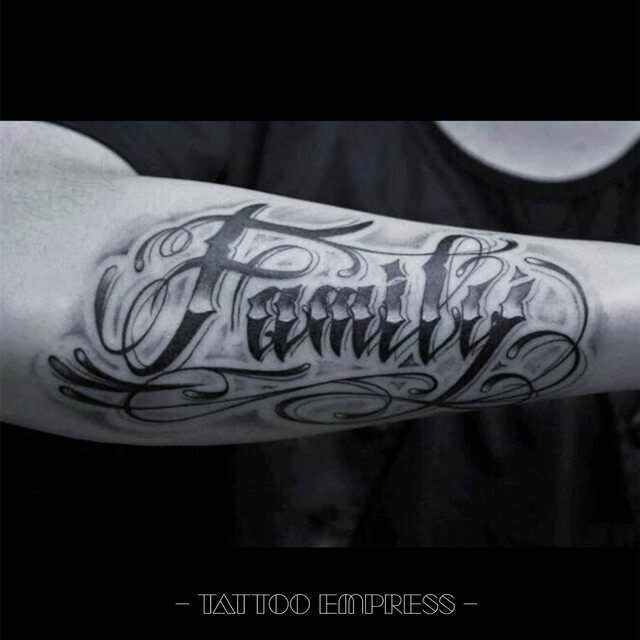 Tattoo Queen TATTOO EMPRESS Herbal Juice Tattoo Sticker Family Family Flower Letter Flower Arm