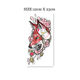 Flower Arm Girl TATTOO Z26 Ukiyoe Dog-headed Fox Mask Petal Tattoo Sticker