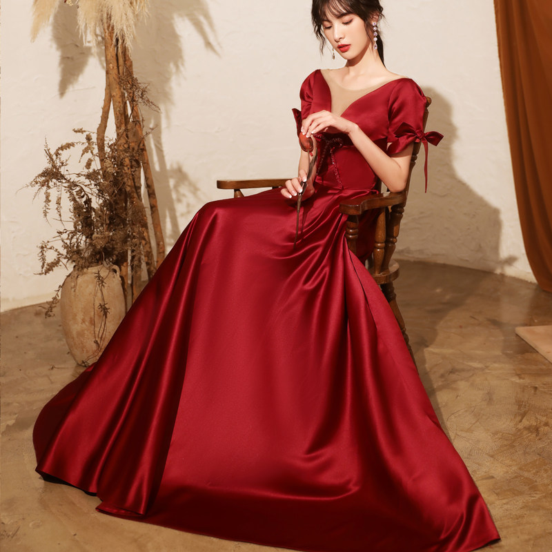 红色婚纱新娘2020新款气质大气高端 豪满庭婚纱