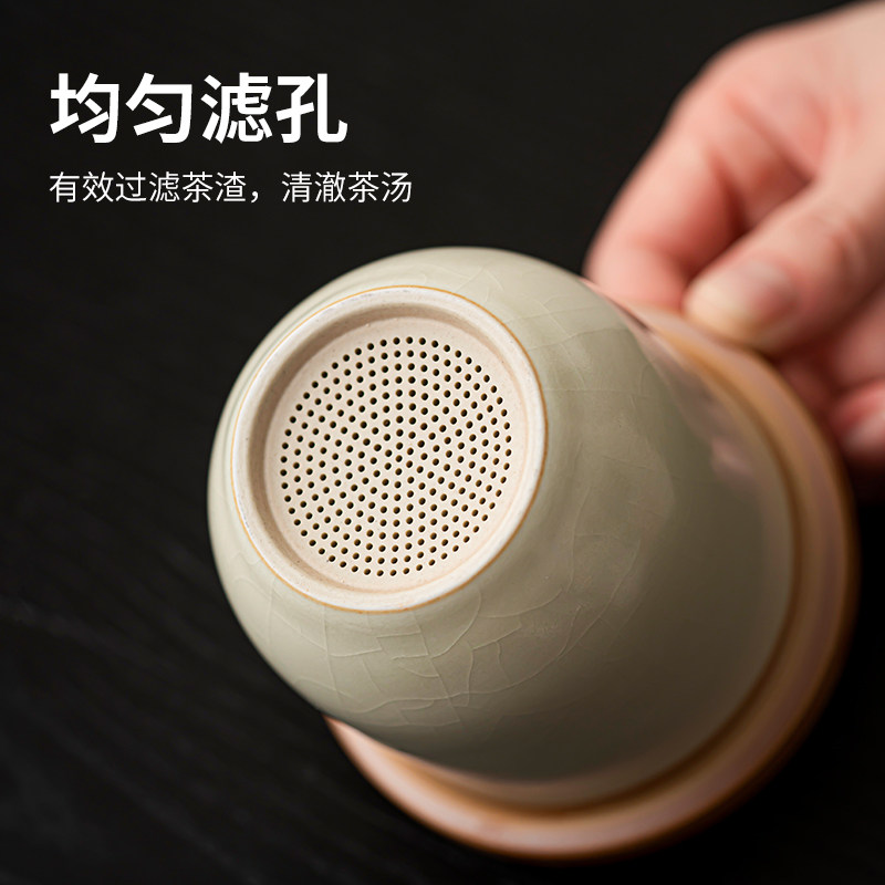 唐丰青花汝窑旅行便携式茶具个人专用快客杯一人户外露营喝茶装备,淘宝优惠券,粉丝福利购,淘宝优惠卷