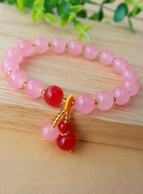 糖果色玻璃珠手链旅游景区礼品