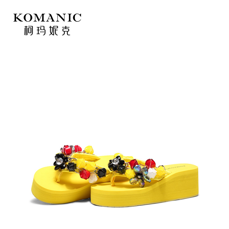 柯玛妮克直播定制款夏季百搭夹脚拖 柯玛妮克