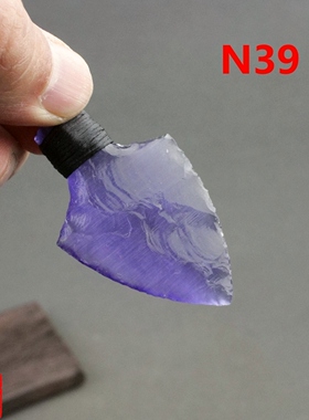非遗纯手工打制石器项链吊坠车挂