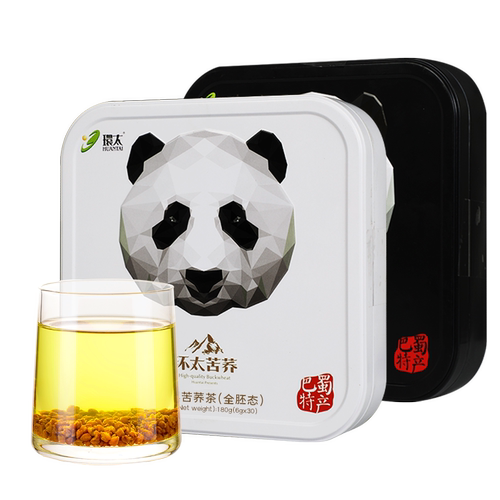 环太黑苦荞茶四川特产荞麦胚芽春茶节熊猫茶叶礼盒装旗舰店送长辈-图0