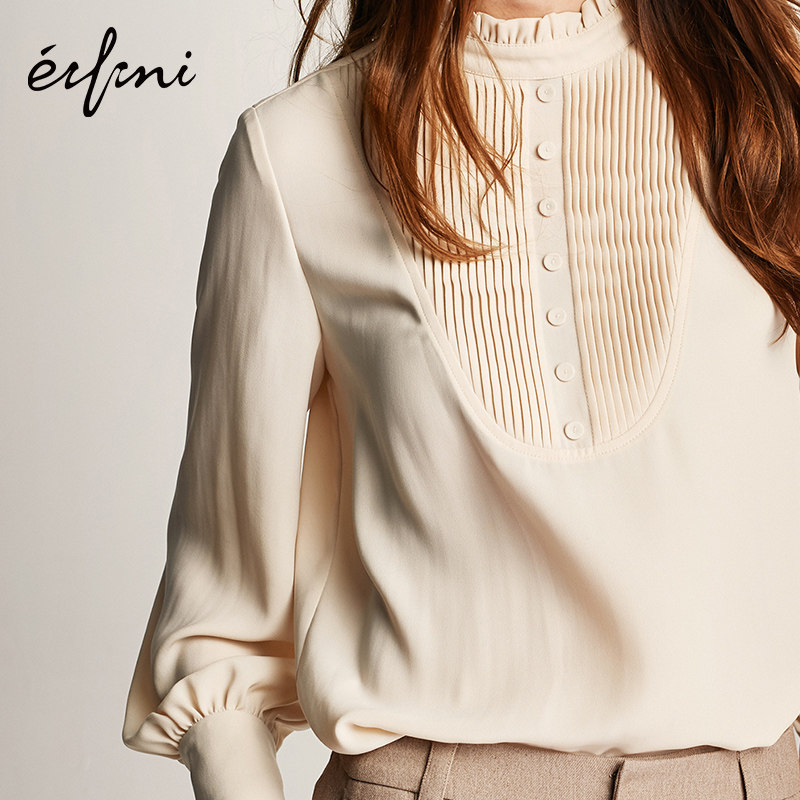 伊芙丽2020年新款夏季女装女打底衫 伊芙丽旗舰蕾丝衫/雪纺衫