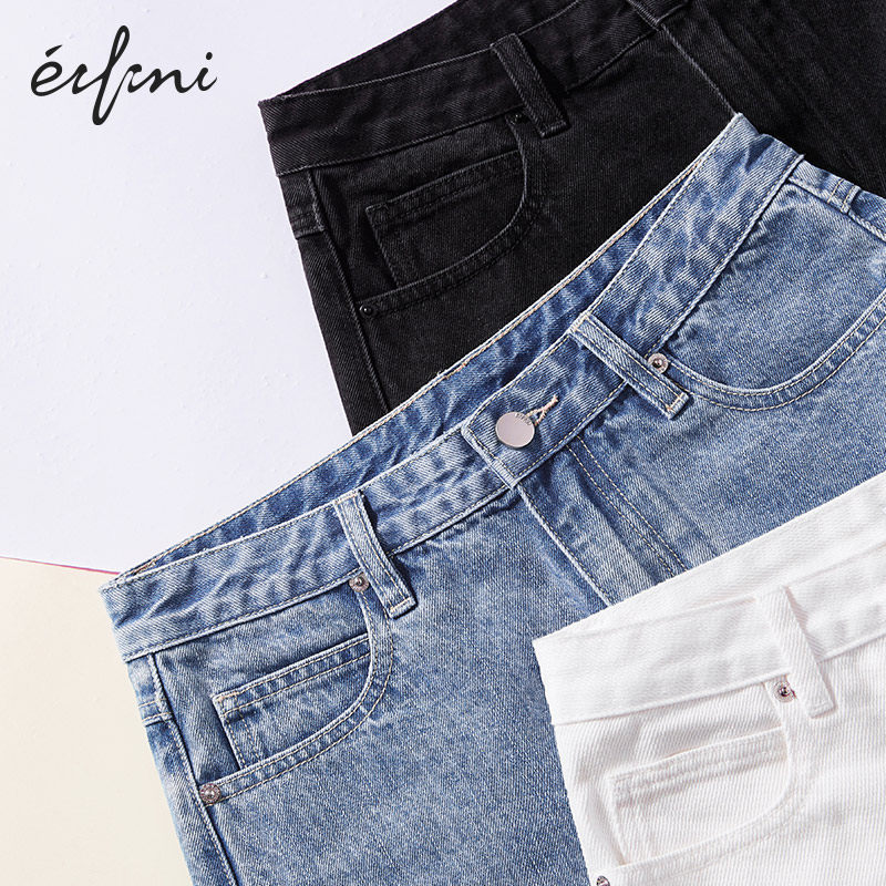 伊芙丽2020年新款夏季白色牛仔裤 伊芙丽旗舰牛仔裤