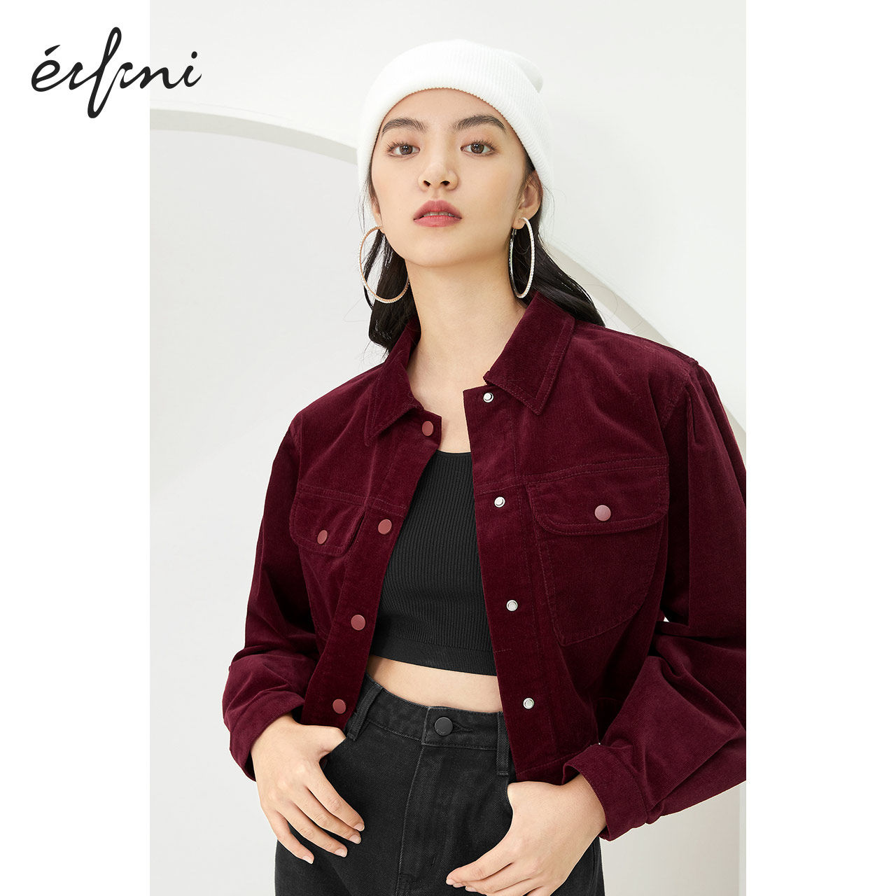 伊芙丽2020年新款春秋韩版范短外套 伊芙丽旗舰短外套