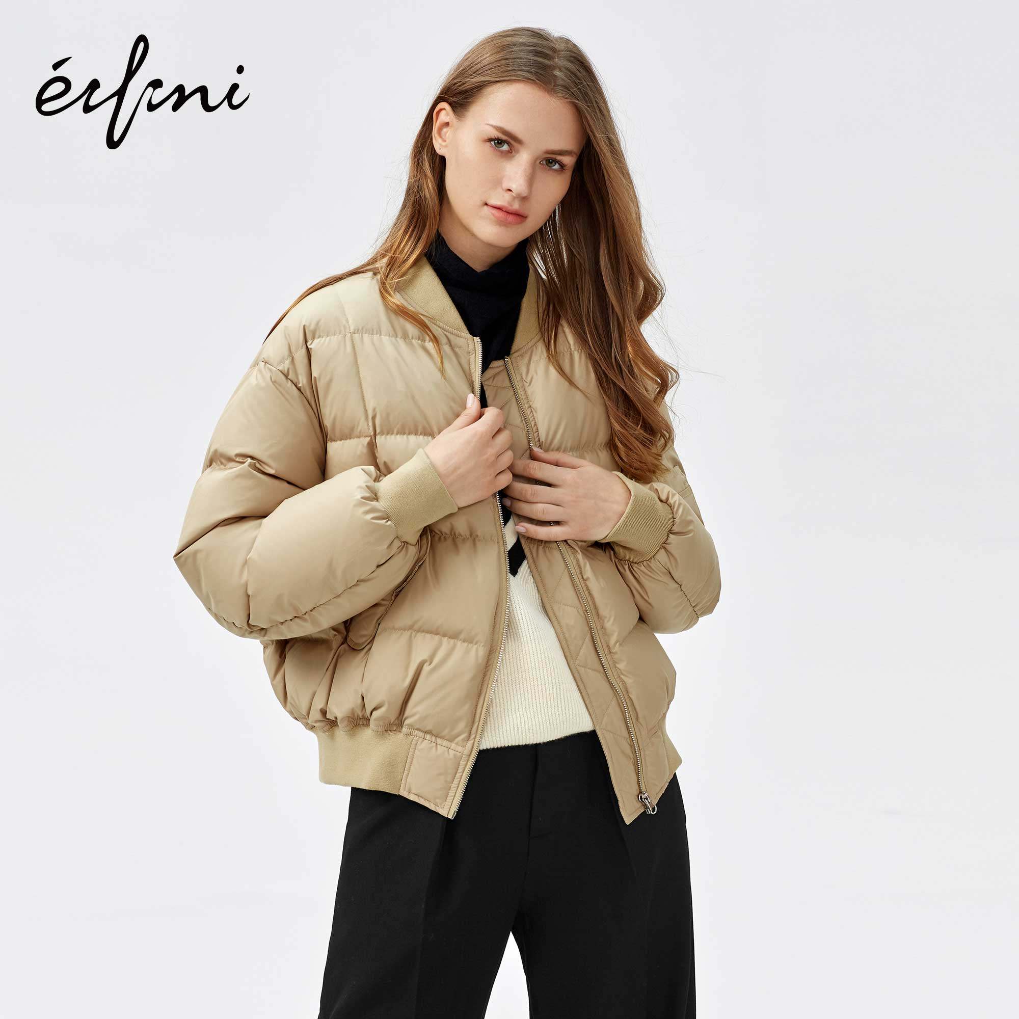 伊芙丽羽绒新款时尚宽松加厚羽绒服 伊芙丽旗舰羽绒服