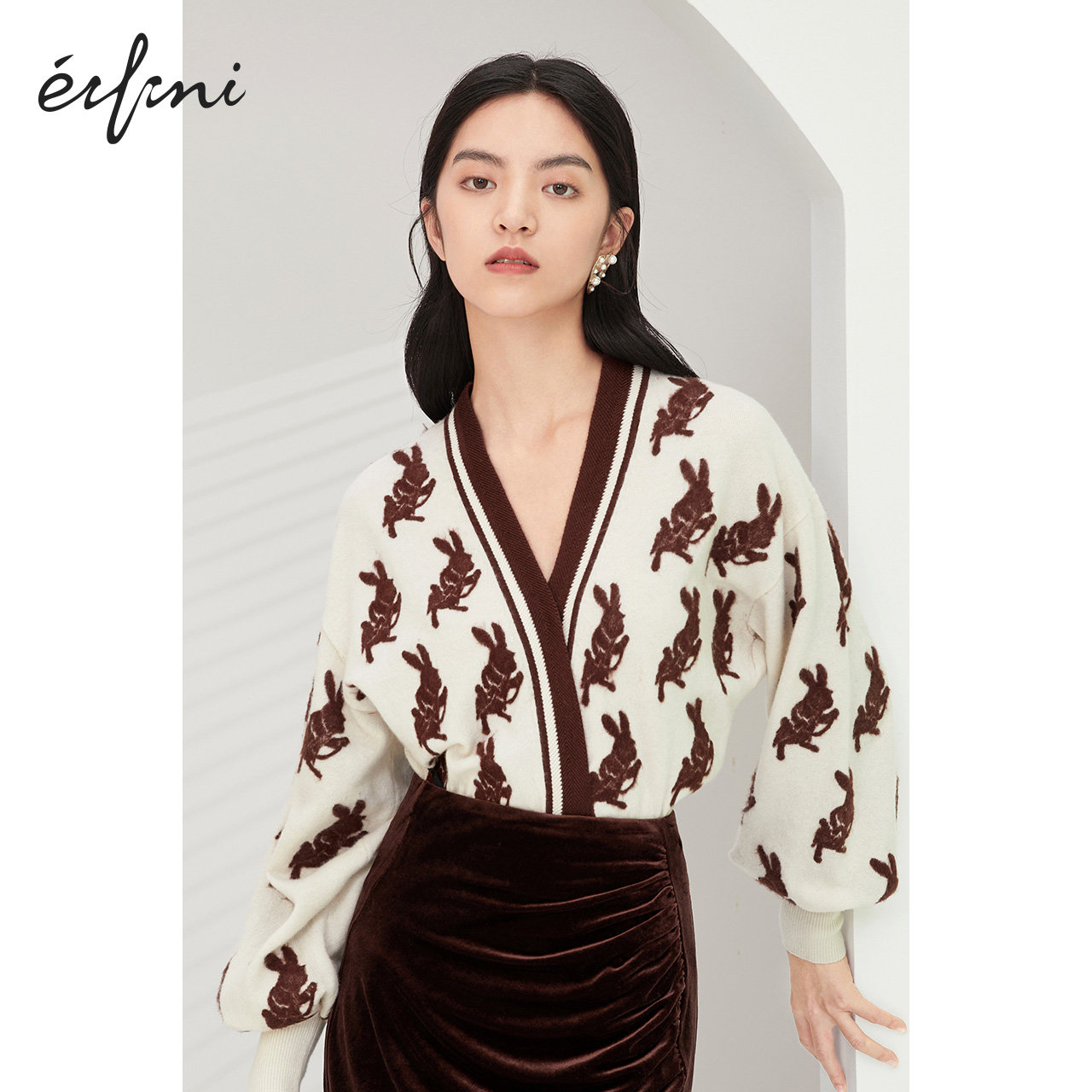 何穗同款伊芙丽2020年新款羊毛衫 伊芙丽旗舰毛衣