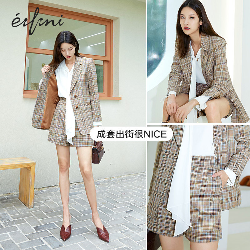 伊芙丽2020新款秋季高腰短裤休闲裤 伊芙丽旗舰休闲裤