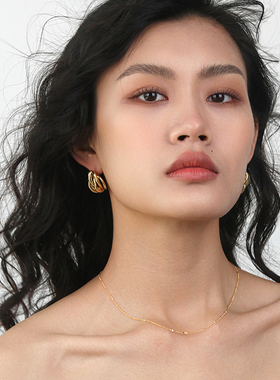 微妙细闪925纯银小亮片项链颈链