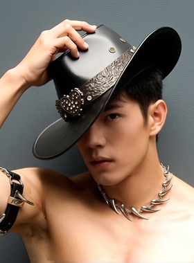 潮男欧美嘻哈荆棘银刺项链