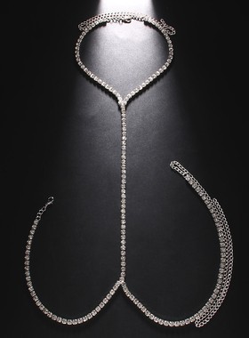 欧美新款男士身体链条项链