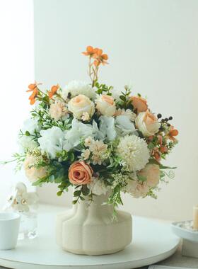 法式轻奢仿真花束装饰摆件