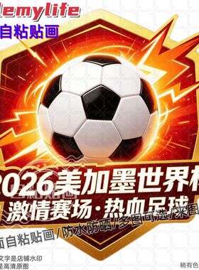 2026美加墨世界杯装饰贴纸贴房间