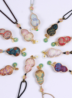 非遗宋锦葫芦吊坠国风毛衣项链挂件新中式挂链送人闺蜜礼物饰品女