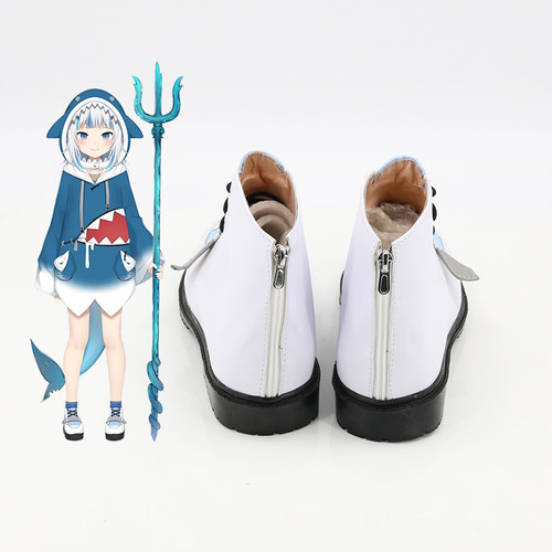Hololive cos虚拟Vtuber 噶呜·古拉 鲨鱼cos女鞋 动漫cos鞋定制 - 图1