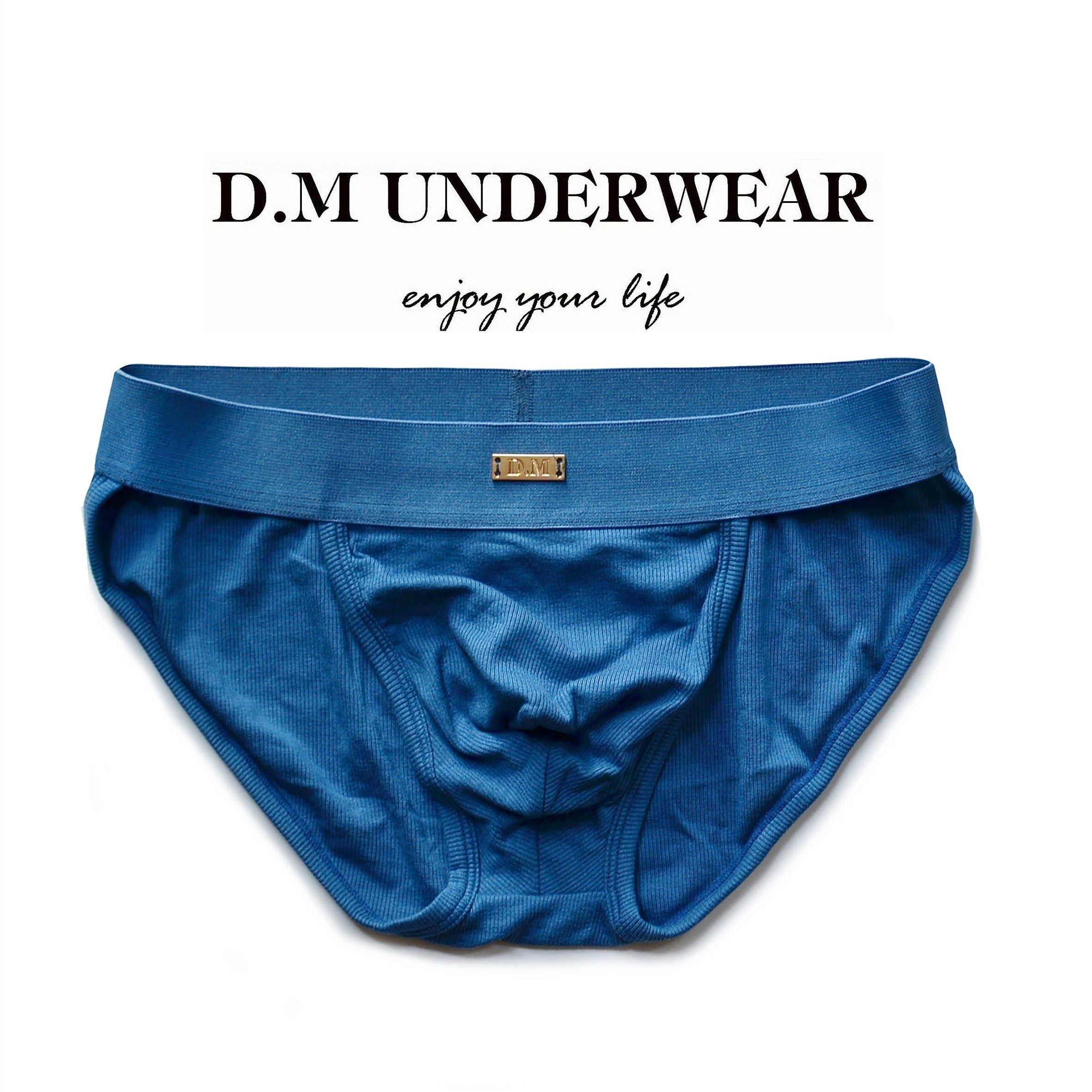 D.M男内裤低腰性感人棉粘纤高弹纯色三角金属标质感商务高叉青年,淘宝优惠券,粉丝福利购,淘宝优惠卷