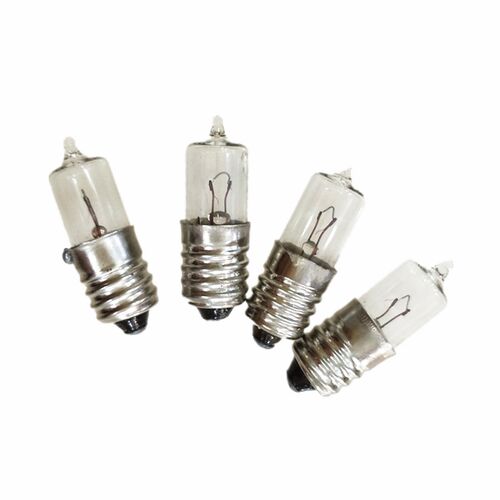 手电筒灯泡尖头聚光灯泡E10 2.8V6V8V12V0.7A0.85A8W小螺口卤素泡 - 图0