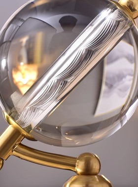 创意轻奢桌面钟表现代简约工艺品摆件办公室台书房酒柜家居装饰品