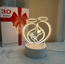 Exquisite gift LED Holy Family three-port night light creative Christmas manger lamp single color warm light with switch USB interface