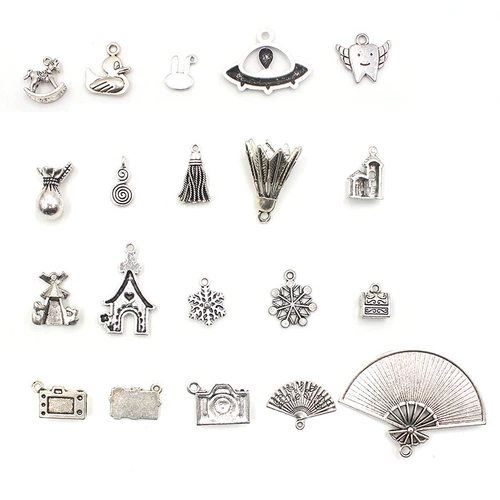 Серебряная металлическая подвеска, аксессуар с аксессуарами, камера, домик, в корейском стиле, со снежинками