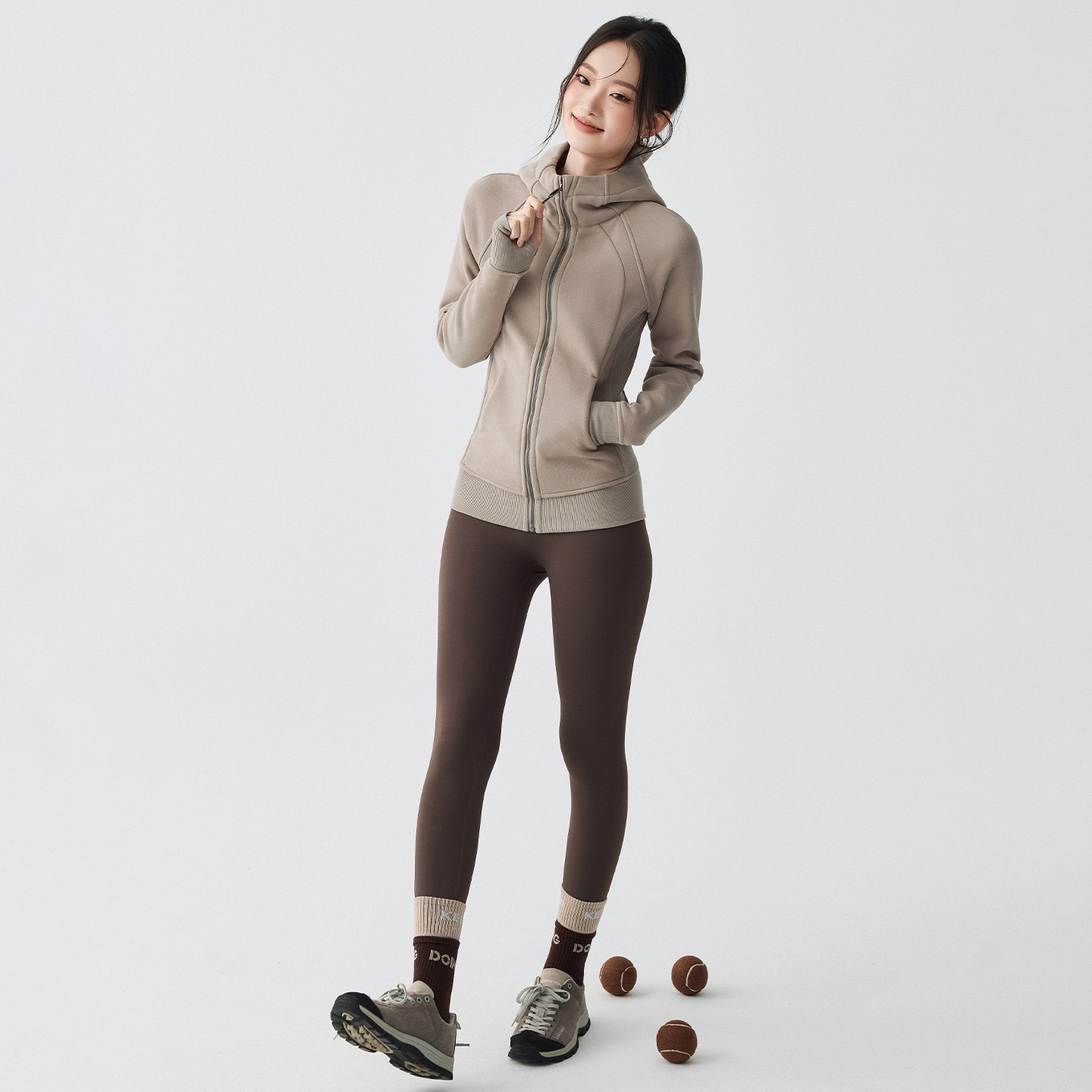 Mitaogirl运动外套秋冬跑步长袖健身卫衣加绒加厚保暖瑜伽服上衣,淘宝优惠券,粉丝福利购,淘宝优惠卷