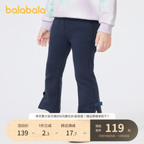 (Mall the same section) Balabala Dress Girl Pants 2023 New Children Autumn Fit Children Foreign Air Horn Pants
