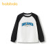 Camiseta Balabala de manga larga para niños y niñas, tops de puro algodón.