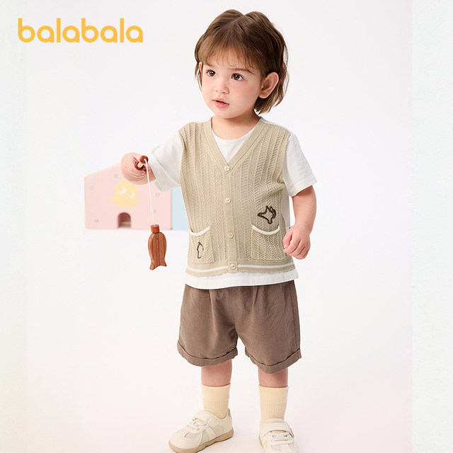 Balabala ເຄື່ອງນຸ່ງເດັກນ້ອຍຊາຍແຂນສັ້ນ