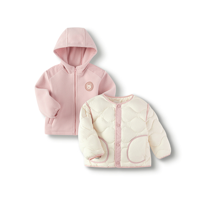 巴拉巴拉儿童羽绒服摇粒绒两件套