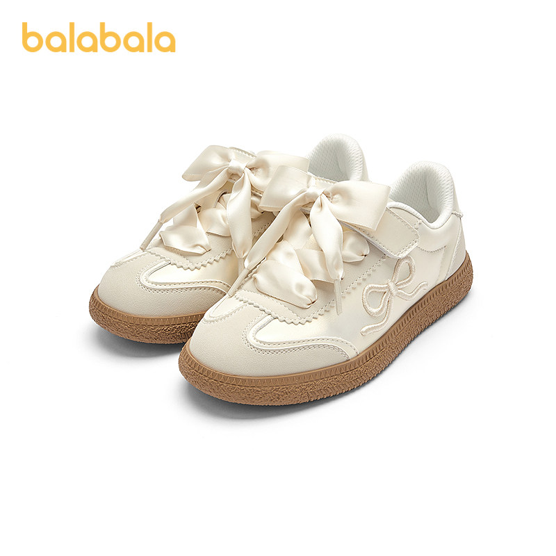 巴拉巴拉童鞋儿童板鞋女童鞋防滑低帮德训鞋2025秋冬新蝴蝶结鞋子,淘宝优惠券,粉丝福利购,淘宝优惠卷