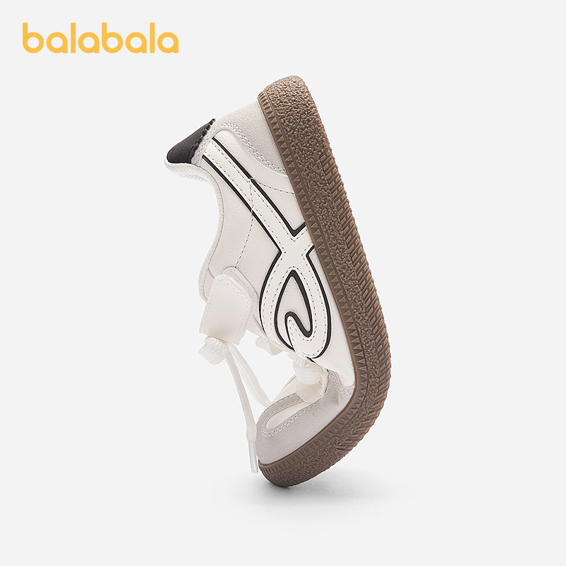 巴拉巴拉童鞋儿童板鞋女童低帮复古百搭2025春秋新潮德训鞋小白鞋,淘宝优惠券,粉丝福利购,淘宝优惠卷