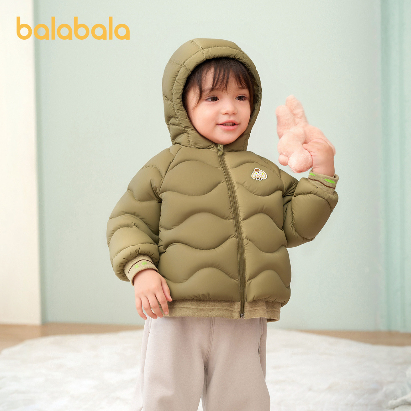 【商场同款】巴拉巴拉儿童羽绒服拼接假两件外套男女童冬装2025新,淘宝优惠券,粉丝福利购,淘宝优惠卷