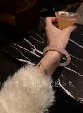 原创｜水沫玉纯银镀白金手链天然高冰小葫芦高品质可调节手串女生