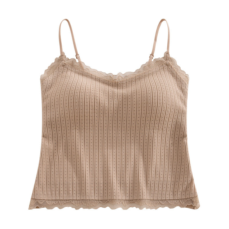 春新款蕾丝无痕内衣女文胸吊带一体带胸垫内搭打底纯欲美背固定杯,淘宝优惠券,粉丝福利购,淘宝优惠卷