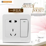 86 Тип двойного двойного переключателя с двойным контролем, одна разомкнутая восемь панель -отверстия, два трех трех сокета, пять -отверстие, скрытое домашнее использование