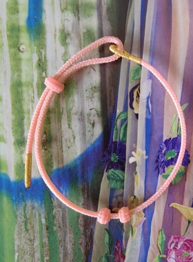 手工编织8股编细款蜡线手绳半成品可调节款可直接穿珠DIY饰品男女