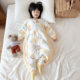Autumn and winter children's one-piece pajamas, quilted and thickened, male and female baby pure cotton sleeping bags, anti-kicking quilts, spring and autumn home clothes