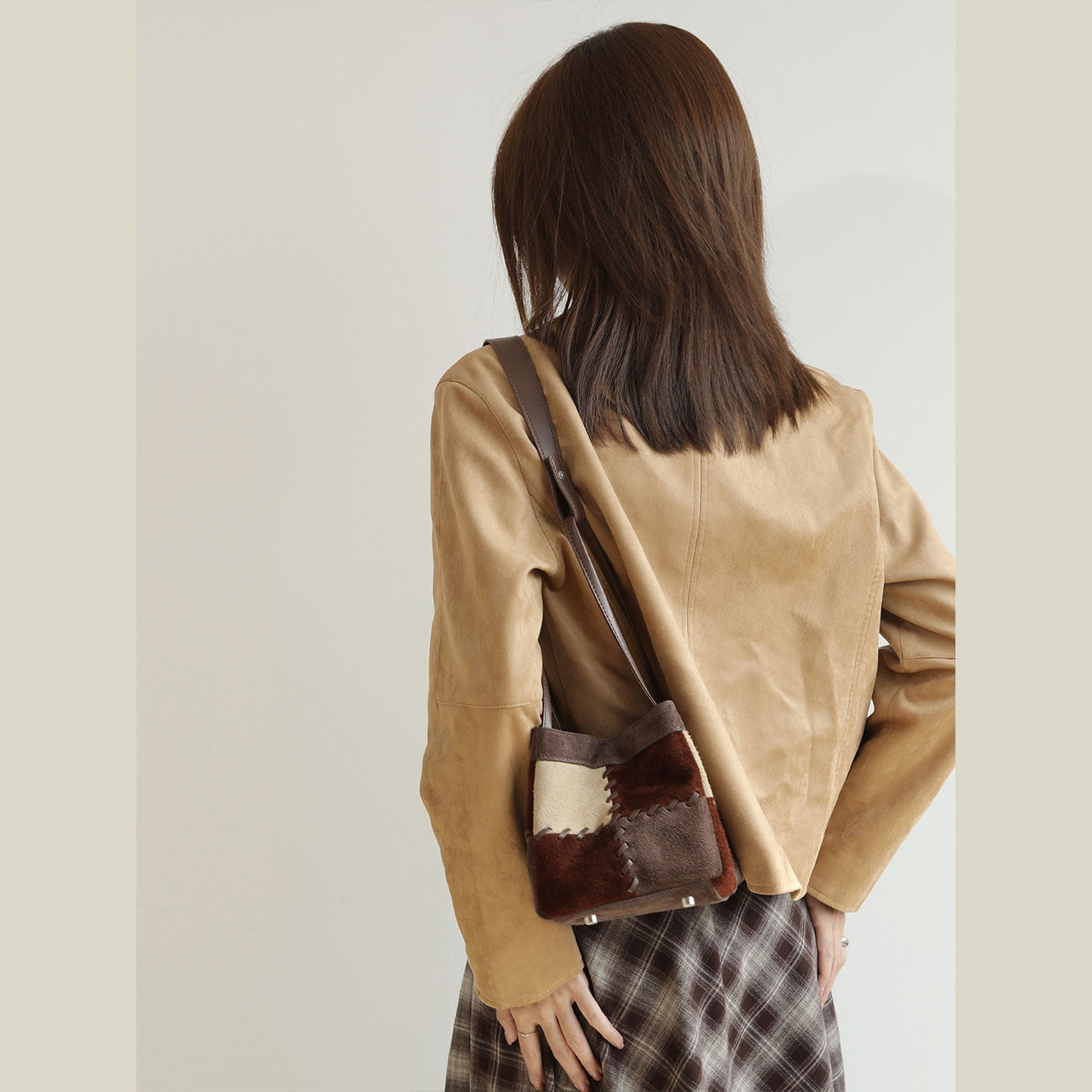 CKKUI 褶皱头层牛皮手提包2025新款手抓纹菜篮子小拎单肩托特方包,淘宝优惠券,粉丝福利购,淘宝优惠卷