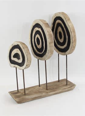 轻奢美式风抽象艺术树根玄关摆件