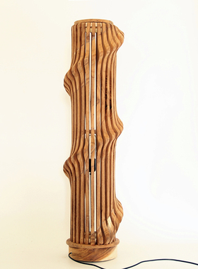 厂家销售原创手工制作工艺胡桃木落地灯民宿咖啡馆酒店用装饰灯具