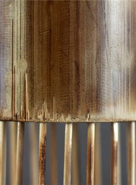 厂家销售原创手工编制竹丝木制工艺落地台灯田园温馨民宿装饰灯具