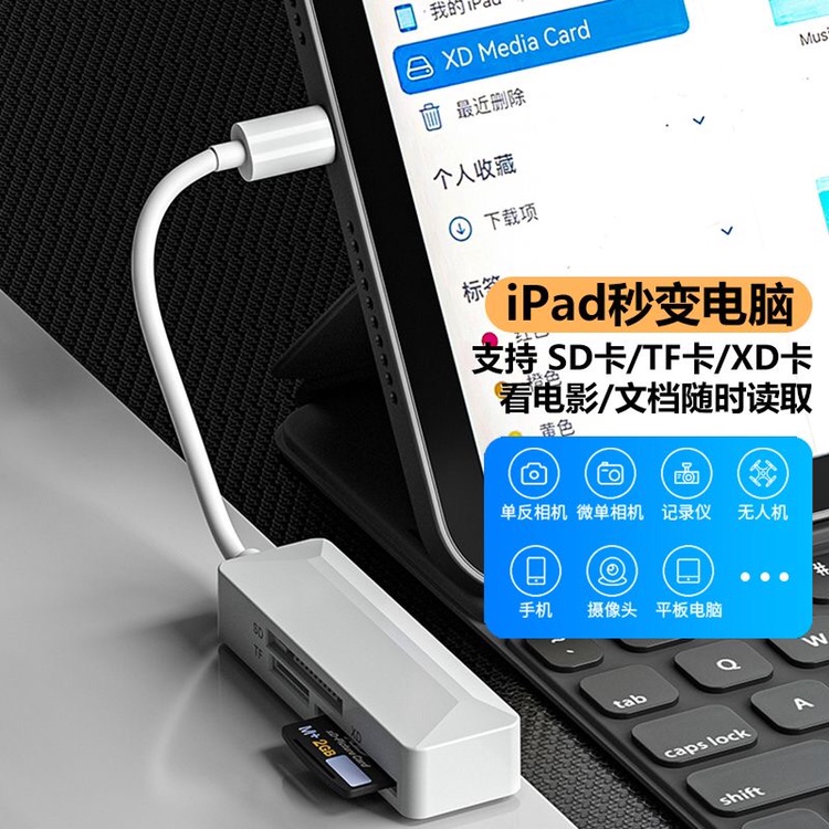 索尼ccd读卡器相机xd内存卡TFSD适用苹果iPad华为手机typec转接头