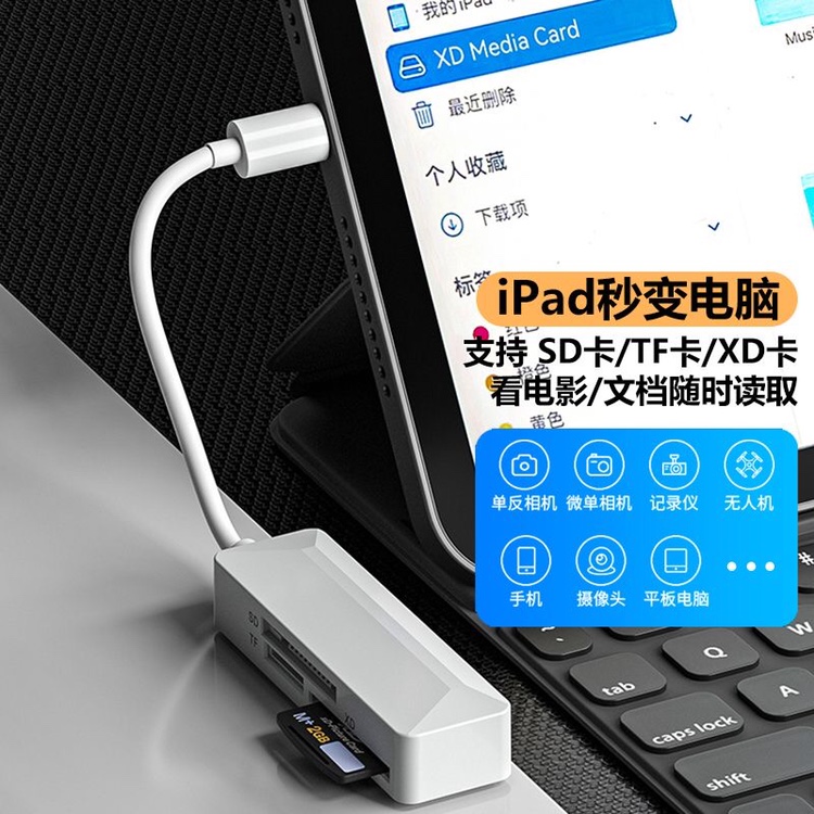 索尼ccd读卡器相机xd内存卡TFSD适用苹果iPad华为手机typec转接头 - 图0